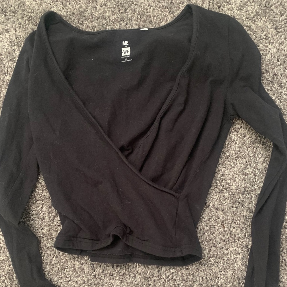 Me to we crop black top. Super cute- never worn.